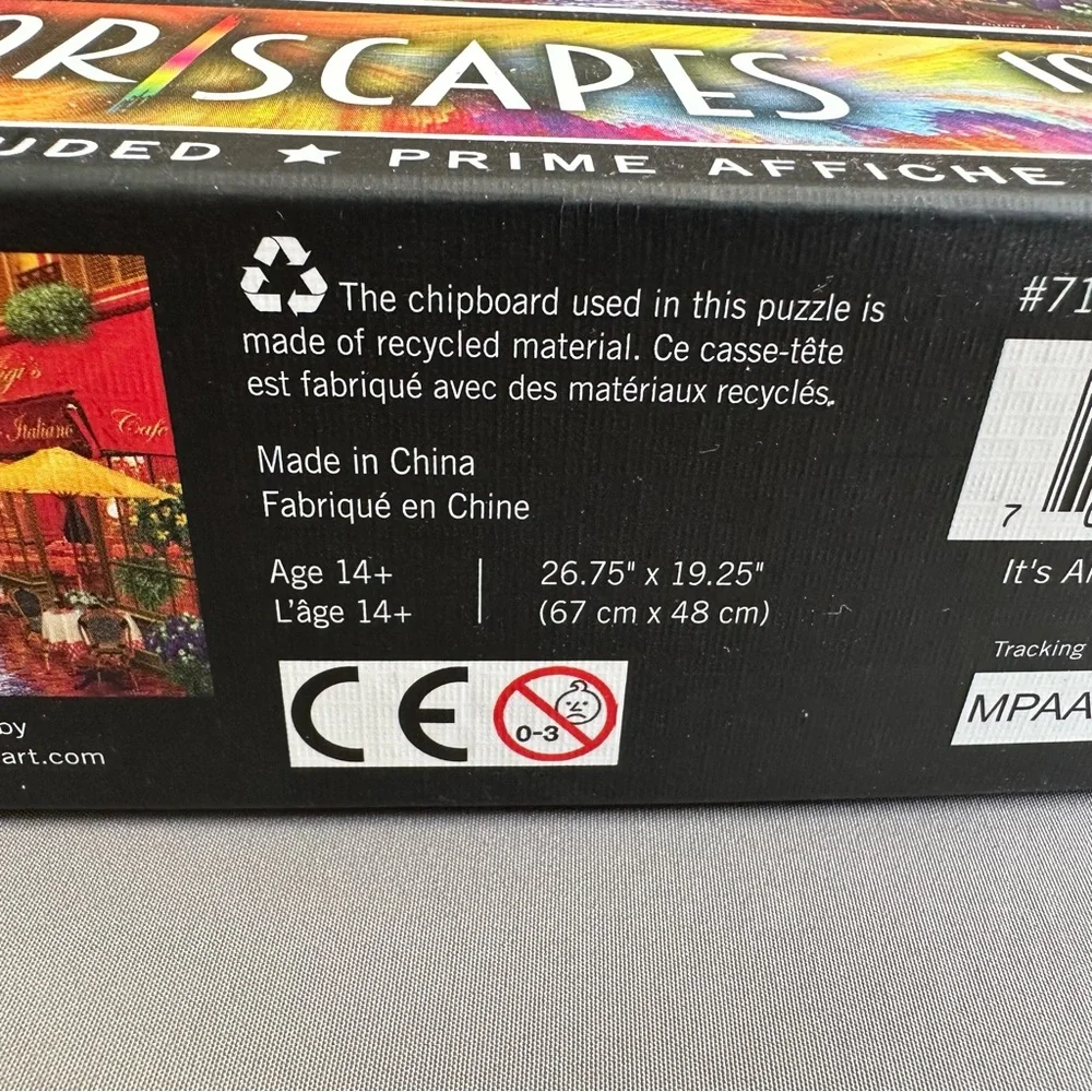 COLORSCAPES 1000pc Italian riverside cafe scene jigsaw puzzle.
